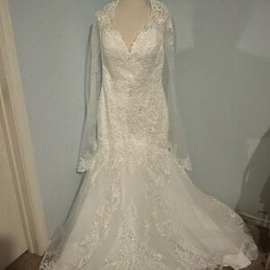 Beautiful White Lace Bridal Morilee Gown
